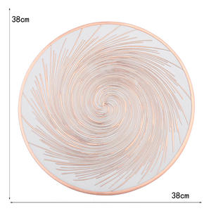 Sets de table ronds en <span class=keywords><strong>vinyle</strong></span> antidérapant Sets de table lavables en <span class=keywords><strong>vinyle</strong></span> pour table à manger <span class=keywords><strong>Tapis</strong></span> de table durables en PVC - Product Image 5