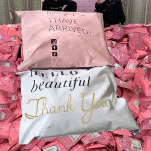 Enveloppe d'expédition pour foulard avec logo personnalisé, sac de messagerie pour foulard, petit, moyen, grand, noir, recyclable, sacs d'expédition postaux - Product Image 6