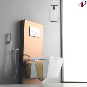 WC suspendu moderne en céramique sans cadre pour salle de bain, facile à nettoyer - Product Image 4