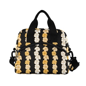 Sac isotherme pour le déjeuner, sac à lunch portable en aluminium réutilisable pour adultes, design personnalisé Hawaii Puakenikeni Lei - Product Image 2