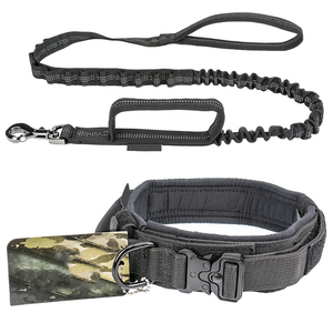 Collier et laisse à boucle métallique pour gros chiens, entraînement tactique et épais, vente en gros - Product Image 1