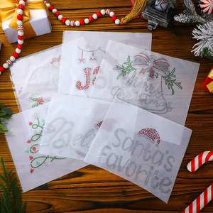 แผ่นรีดติดพลอยเทียมรูปตุ๊กตาหิมะและซานตาคลอสแผ่นติดเพชรด่วนสำหรับใส่เสื้อผ้าสำหรับเทศกาลคริสต์มาส - Product Image 2