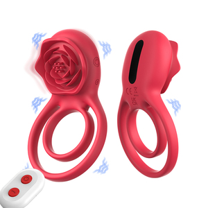 Anillos Vibradores USB para Parejas con Estimulador <span class=keywords><strong>de</strong></span> Clítoris en Forma <span class=keywords><strong>de</strong></span> Rosa, Anillos <span class=keywords><strong>de</strong></span> Placer y Vibradores, Venta al Por Mayor <span class=keywords><strong>de</strong></span> Fabricantes - Product Image 2