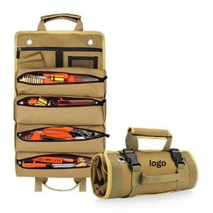 Promotion Durable Electrician Thickened Oxford Cloth Hardware Tool With Zipper Closure New <b>Roll</b> <b>Bag</b> Canvas Material - Product Image 1