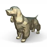 Personalizado de decoración de Color de fibra de vidrio estatua perro moderno personalizado resina vida perro estatuas