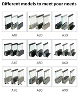 Designs de balustrades de maison modernes View Mate A20, système de balustrade de balcon en aluminium et verre avec verre trempé, résistant à la rouille et équipé de LED