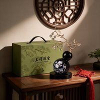 Figurine de gourde en laque noire incrustée de nacre - Nouvelle décoration artisanale de style chinois pour la maison