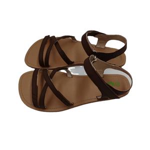 Pieds nus en cuir véritable noir Style croisé, baskets plates décontractées à la mode pour femmes - Product Image 6