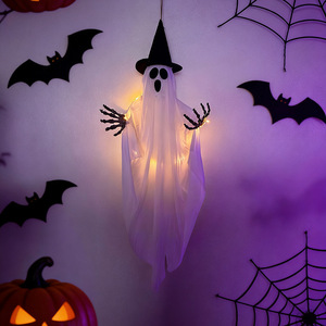 Decoración Colgante <span class=keywords><strong>de</strong></span> Fantasma <span class=keywords><strong>de</strong></span> Halloween al por Mayor <span class=keywords><strong>con</strong></span> Luces <span class=keywords><strong>LED</strong></span>, <span class=keywords><strong>Sombrero</strong></span> <span class=keywords><strong>de</strong></span> <span class=keywords><strong>Bruja</strong></span> y Manos <span class=keywords><strong>de</strong></span> Esqueleto para Decoración <span class=keywords><strong>de</strong></span> Pared Festiva - Product Image 2