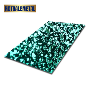 Panneau de plafond en acier inoxydable couleur or, à effet ondulé, léger, tôle ondulée de 0,5 mm à 3 mm d'épaisseur. - Product Image 1