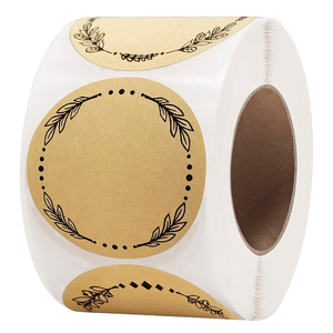 4 modèles de couronnes différentes, étiquettes imperméables en papier kraft pour bocaux Mason et garde-manger, autocollants pour bocaux, couvercles, artisanat et bougies - Product Image 1