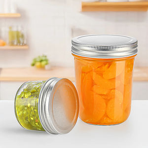Nhà Máy Trực Tiếp Có Thể Tái Chế Glass <span class=keywords><strong>Caviar</strong></span> Jar Container Thực Phẩm Thủy Tinh Lưu Trữ Lọ Cho Dưa Chua Mứt Mật Ong Với Kim Loại Vít Có Nắp Đậy - Product Image 4