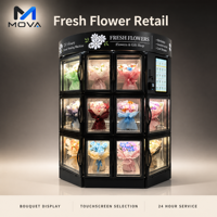 Distributeur automatique de fleurs Mova avec écran LCD, kiosque de vente de bouquets frais 24h/24, OEM, vente en gros pour centre commercial, hôtel, aéroport