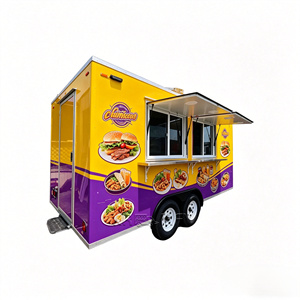 Food Truck With Full Kitchen Mobile Food Trailer Coffee Truck <b>Ice</b> Cream Cart Hot Dog Cart Concession Food Trailer - Product Image 3