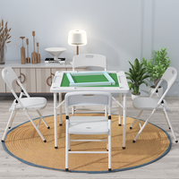 Table pliante carrée en plastique de 90cm pour événements Carte Table carrée d'hôtel pliante solide et utile