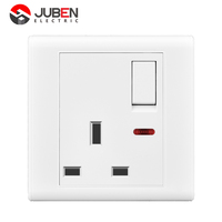 Prix de gros – Accessoires électriques multifonctionnels JUBEN, design élégant, 1 prise universelle 16A 250V en PC