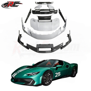 Kit Carrozzeria in Fibra di Carbonio per <span class=keywords><strong>Ferrari</strong></span> 296 Upgrade Speciale Track Edition: Paraurti Anteriore, Minigonne Laterali, Diffusore Posteriore, Spoiler - Montaggio OEM - Product Image 4