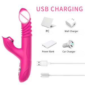 Vibradores de Conejo de Doble Motor al por Mayor, Consolador con Movimiento de Empuje, Estimulador de Punto <span class=keywords><strong>G</strong></span>, Masajeador <span class=keywords><strong>2</strong></span> en 1, Juguetes Sexuales para Mujeres - Product Image 5