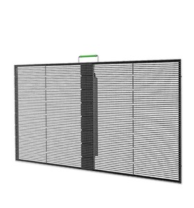 Transparent LED <b>Display</b> <b>Cabinet</b> for Glass Window Outdoor Use IP65 Waterproof Silver Color <b>Wall</b> <b>Mount</b> 7000 cd Brightness - Product Image 1