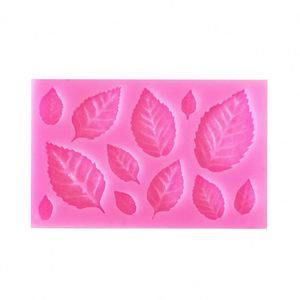 Rectángulo 12 piezas 3D clásico diferentes hojas de Rosa Diy molde de silicona - Product Image 2