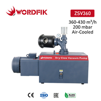 Pompe à vide industrielle à griffes Wordfik ZSV360 10HP 200mbar 200mbar 360m³/h, pompe à vide sèche sans huile à haut débit pour routeur CNC