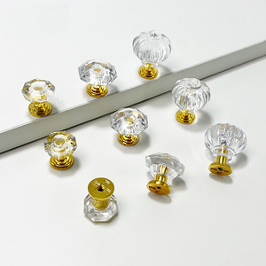 Transparent Plastic Gold Durable Modern Eco-friendly <b>Handle</b> for Kitchen Dressers Bedroom Wardrobes Cabinets Drawers Single-hole - Product Image 4