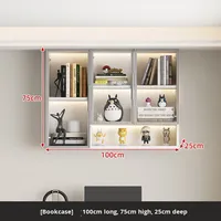 Bureau mural flottant moderne en bois massif avec étagère de rangement personnalisable pour salon Chine