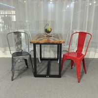 Chaise en fer orange contemporaine, empilable, durable, imperméable et légère pour salle à manger, café et restaurant – Vente en gros Chine