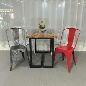 China Preço barato Atacado Empilhável Vintage Lee Cadeiras Industriais Laranja Jantar Café Restaurante Ferro Metal Cadeira Para Venda