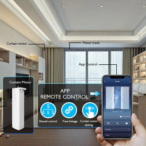 Cortinas Elétricas Motorizadas Inteligentes SZMYQ Tuya WiFi com Controle de Voz Alexa/Google, Capacidade de Carga de 46kg para Automação Residencial e de Escritório - Product Image 3