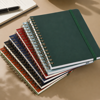 Libretas Personalizadas para Regalos Corporativos, Tapa Dura de PP, Cubierta de Cuero PU, Estampado en Plata, Encuadernación en Espiral, Varios Tamaños, Alta Calidad para Oficina