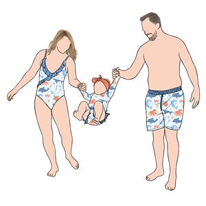 Traje de Baño Little Glow para Niños, de Alta Calidad y Moda, Traje de Baño Tipo Romper para Viajes Familiares y Diversión en la Playa - Product Image 1