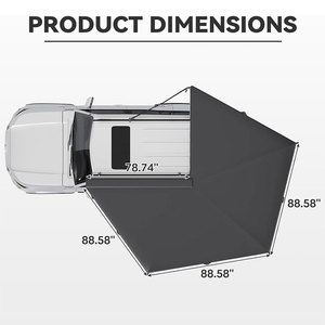 Toldo Lateral para Auto de 270 Grados, Impermeable, para Campamento, Marca Ambull, Venta al Por Mayor, para SUV, Camioneta y Camión - Product Image 6
