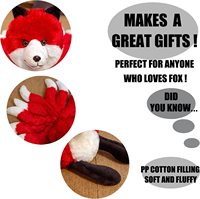 Oreiller de voyage en peluche en forme de renard roux personnalisé, peluche réaliste à neuf queues, jouet en peluche