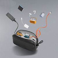 Pochette de rangement portable personnalisée avec logo pour technos accessoires – Sac de voyage organisateur électronique pour câbles, batteries externes et écouteurs