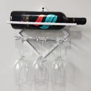 Estante para vino montado en la pared Bar de hierro forjado Estante para vino Montado en la pared Restaurante Hogar Montado en la pared Estante para copas de vino colgante - Product Image 6