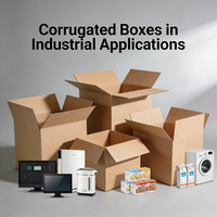 Boîtes en carton ondulé de qualité industrielle, robustes, sur mesure pour l'emballage et l'expédition de pièces industrielles, boîtes d'expédition