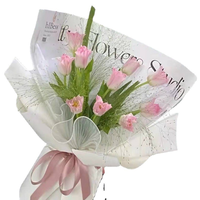 Papier d'emballage pour fleurs imperméable personnalisé, 20 feuilles/sac, papier d'emballage pour fleurs coréen, bouquets