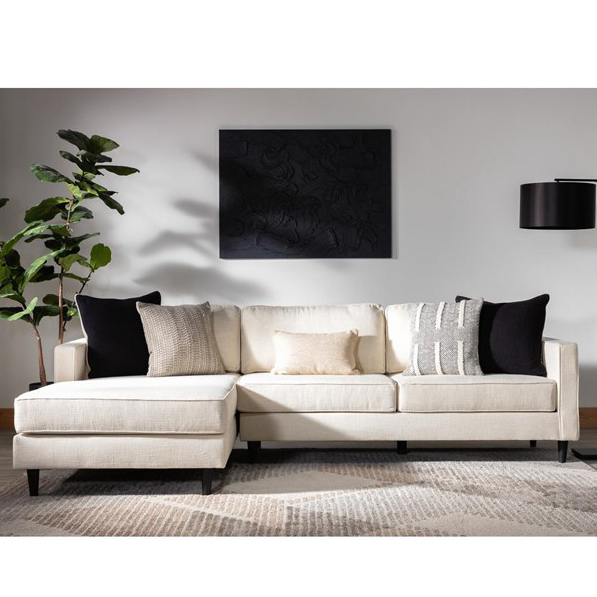 Nordic Modern Home Corner Sofa Set Furniture Linen Fabric Modular Sectional L shaped Sofa For Living Room