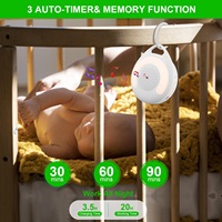 Machine à bruit blanc, veilleuse, machine à sons pour bébé, 30 sons apaisants, rechargeable, portable, aide au sommeil, lumière rouge 3