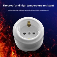 Support de lampe en céramique sur mesure, à douille évasée, pour lampe d'élevage/chauffage, base isolante résistante aux hautes températures pour usage domestique