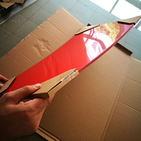 Plaques en acrylique blanc/rouge pour gravure laser 12''x24''x1/16'' Feuilles de plastique ABS bicolores 2 couches 4 pièces / Carton 300x600x1,5mm