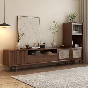Hongxiang Vintage Solid Wood <b>TV</b> <b>Stand</b> Storage Cabinet Living Room Bedroom Furniture Small Apartment Home Use - Product Image 4