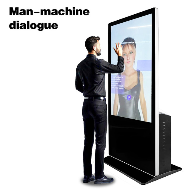55" 4K Nvidia RTX4070 Chipset Avatar AI Main Machine Interactive Camera Microphone Touch Screen Kiosk for Exhibition Center