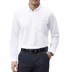 100% di cotone Oxford bottone verso il basso camicie nere per gli uomini di colore solido logo personale di personalizzazione - Product Image 3