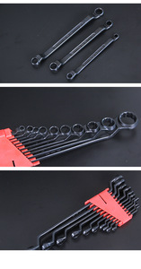 10pcs Haute teneur En Carbone En Acier Double Fin En Plastique Clip Clé 8pcs Outil De Réparation De Voiture Offset Anneau Clé Ensemble Avec Cadre - Product Image 6