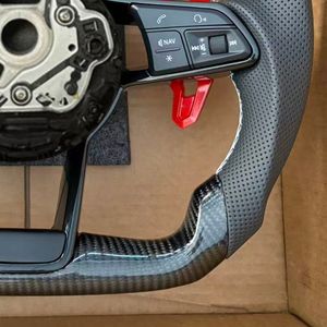 Volant en fibre de carbone pour <span class=keywords><strong>Audi</strong></span> A1 A4 A5 S4 S5 Q3 Q7 Q5 8R TT 8S R8 A6 C7 C8 Q7 A7 R8 S6 RS6 RS7 <span class=keywords><strong>A3</strong></span> Volant <span class=keywords><strong>sport</strong></span> - Product Image 5