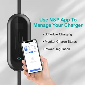 EV Charger Type 2 16A Portable AC Level 2 Type 1 Or Socket 3.7KW 3.5KW Adjustable Electric Car Charging Station With Type2 Plug