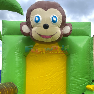 Aufblasbare safari-hupfburg <b>inflatable</b> safari bouncy castle commercial kids bounce <b>house</b> slide combo - Product Image 3