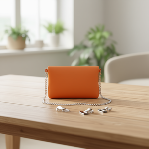 Catena in metallo Ilan per borsa 120cm x 8mm colore argento con clip - Product Image 2